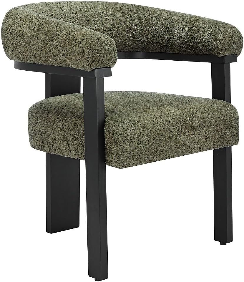 Cadeira de jantar, Pascal Morabito, 78 cm, 48 cm, madeira, poliéster, Khaki / Preto, para uso diário