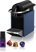 Máquina de café, Nespresso, 127.BL, 19 bar, 0.7 L, 0.9 L, 2.5 kg, 3.4 kg, dobrável, Azul / Preto, para a cozinha