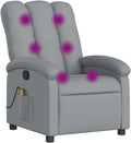 Poltrona, vidaXL, Massagesessel, 101 cm, 83,5 cm, 47 cm, 58,5 cm, 45 cm, regulável, madeira, pele sintética, HellCinzento, para a sala