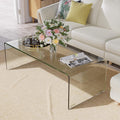 Mesa de apoio, COSTWAY, Couchtisch, 136kg, 35 cm, 108 × 50 × 35 cm, vidro, Transparente, para uso diário