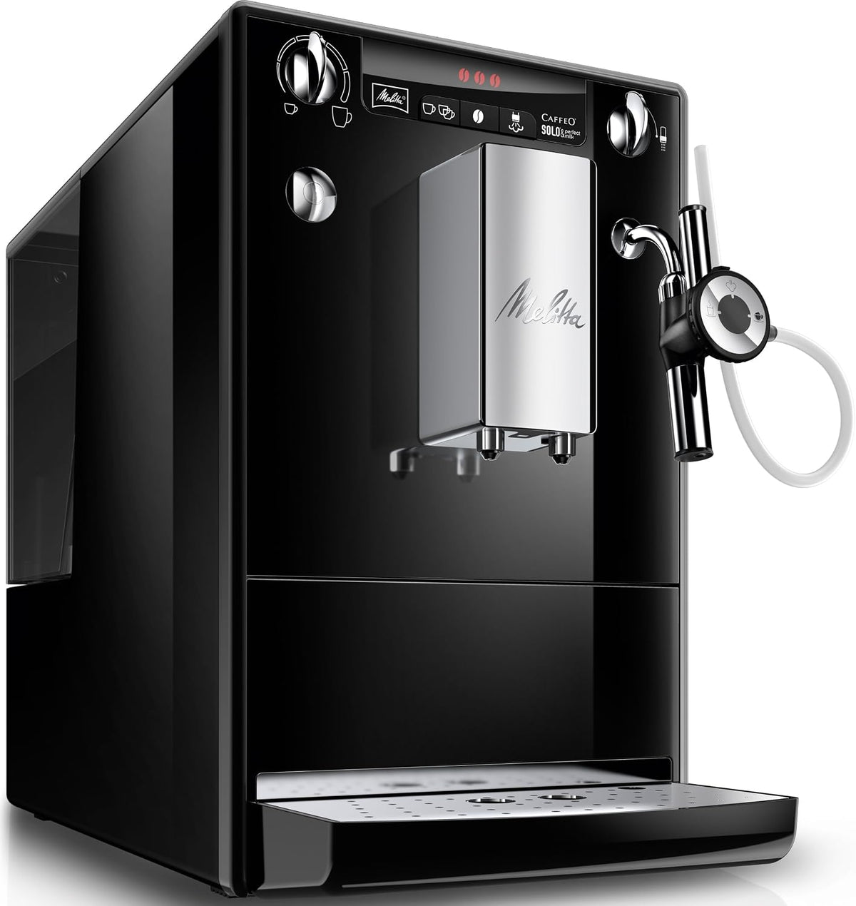 Máquina de café automática, Melitta, Caffeo, 20 cm, 0 W, altura regulável, regulável, Preto / Prateado, para a cozinha
