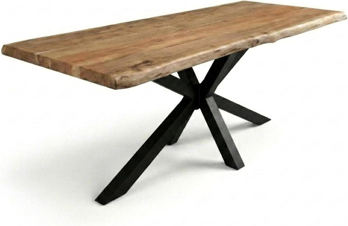 Mesa de jantar, SAM, Esstisch, 100 cm, 240 × 100 cm, com portas, madeira, plástico, Natural / Preto, para uso diário
