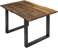 Mesa de jantar, SAM, Esszimmertisch, 100 × 70 cm, com portas, madeira, metal, Nussbaum / Preto, para uso diário