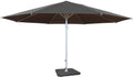 Guarda-sol, Mendler, Sonnenschirm, 28kg, 230g, 6,7 cm, 360 × 500 × 500cm, alumínio, poliéster, Cinzento / Branco, para utilização no exterior