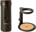 Máquina de café expresso, OutIn, Fino, 690 g, altura regulável, regulável, alumínio, Preto / Castanho, para a cozinha