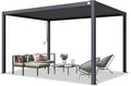 Tenda de jardim, TOOLPORT, 3 × 4 m, 100 × 100mm, 117 × 25mm, regulável, aço, alumínio, Antracite, para utilização no exterior