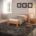 Estrutura de cama, Krok Wood, Seniorenbett, 200 cm, 90 × 200 cm, 50 cm, 2 cm, 120 × 200 cm, com portas, madeira, Holzfarben, para o quarto