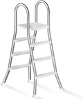 Escada, Errzom, 132 cm, 250 kg, 550 kg, aço inoxidável, aço, Prateado / Branco, para uso diário