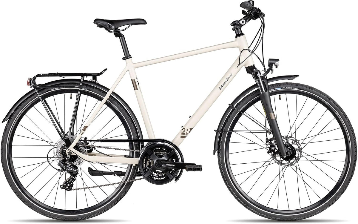 Bicicleta, 2R Manufaktur, 28 ', com rodas, alumínio, Bege / Preto, para uso diário
