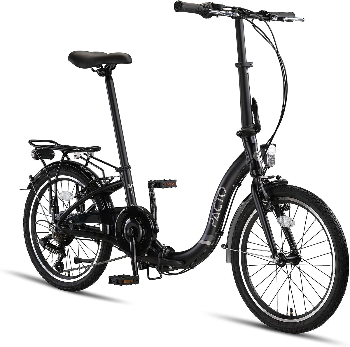 Bicicleta, PACTO, Premium, 27cm, 20 ', 35 cm, 110 kg, dobrável, regulável, com rodas, alumínio, Preto, para uso diário