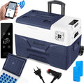 Frigorífico, KESSER, Kompressor, 30L, 230V, com controlo por aplicação, com rodas, Azul / Branco, para uso diário