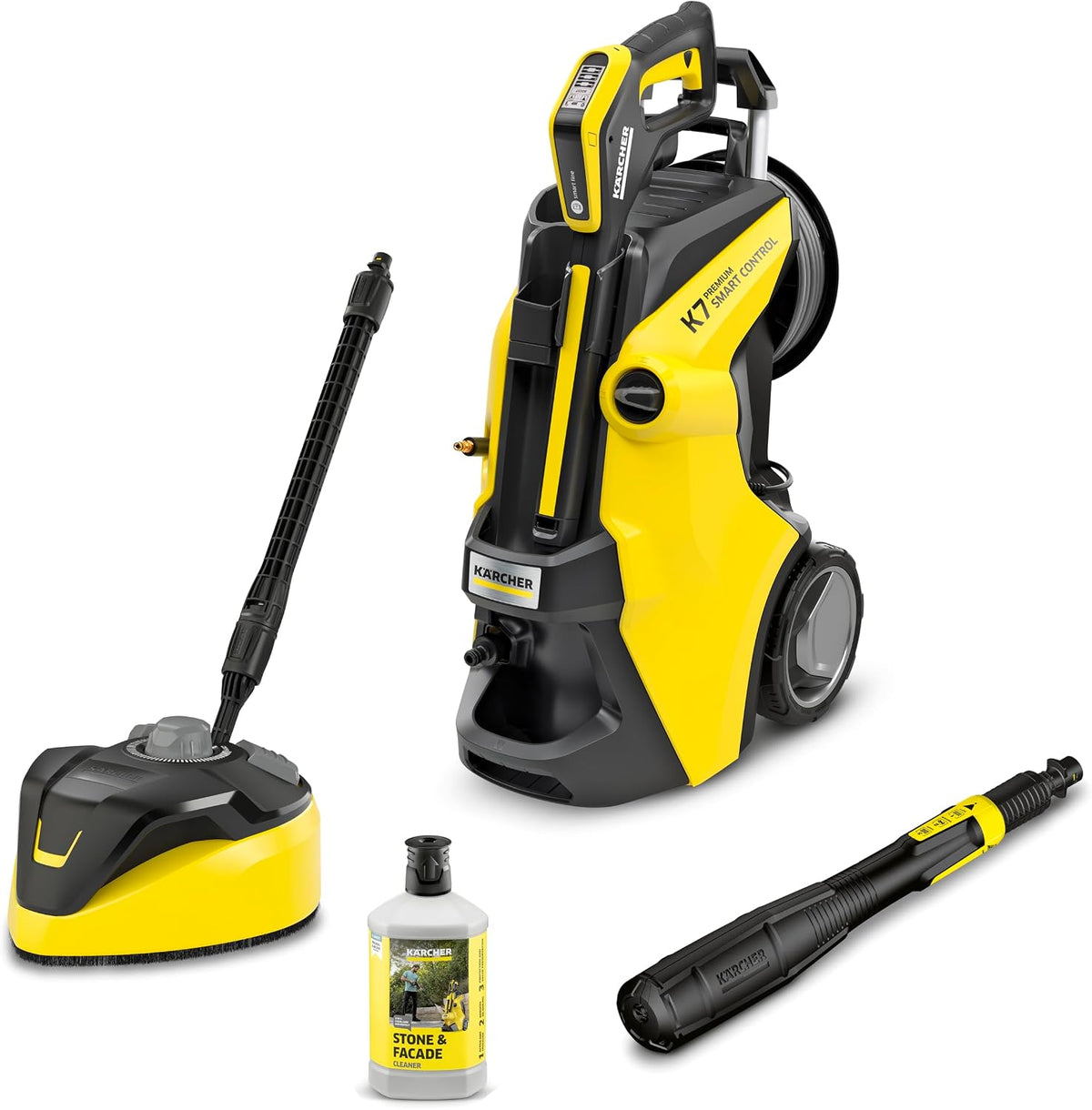 KÄRCHER, Lavadora de alta pressão, Hochdruckreiniger, 180 bar, 600 l/h, 17,9 kg, 1', com controlo por aplicação, com rodas, Amarelo / Preto