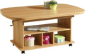 Mesa, Hela, Couchtisch, 60 cm, altura regulável, regulável, com rodas, madeira, Buche, para uso diário