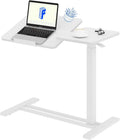 Mesa, FLEXISPOT, Beistelltisch, 40cm, 80 × 40cm, 104,5 cm, altura regulável, regulável, com rodas, Branco, para uso diário