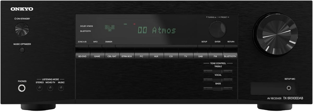 Amplificador, Onkyo, TX-SR3100DABB, 155 W, 7,9 kg, Preto, para uso diário