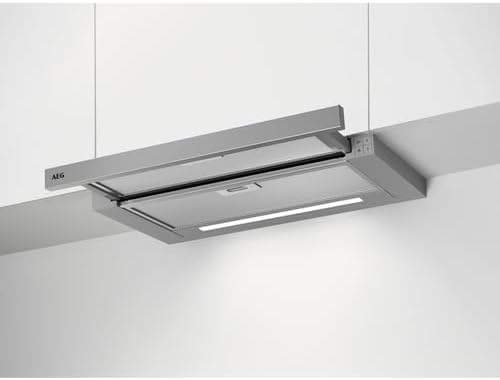AEG, Exaustor de encastre, DPB3640M, 60 cm, 68 dB, 60 dB, 120 W, 4 W, aço inoxidável, aço, Cinzento, para uso diário