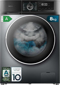Máquina de lavar roupa, Cecotec, Waschmaschine, 8 kg, 1900 W, 1400 U/min, 16 programas, aço, algodão, Preto / Cinzento, para uso diário