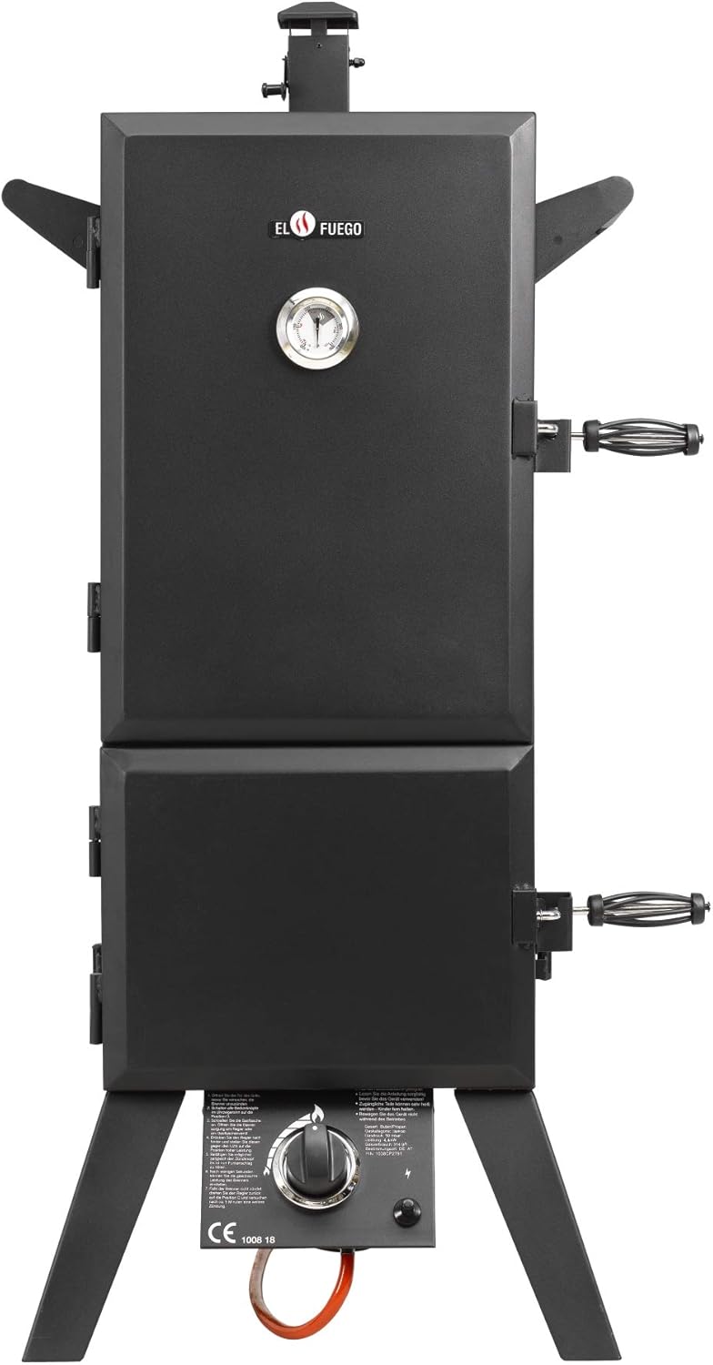 Grelhador a gás, El Fuego, Smoker, 4,4 kW, Preto, para utilização no exterior