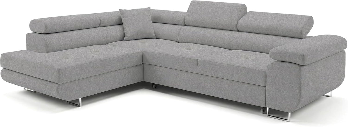Sofá, COMFORTINO FURNITURE, 43 cm, 193 cm, 60 cm, 275 cm, 202 cm, madeira, painel de madeira, HellCinzento, para a sala