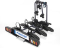 Suporte traseiro para bicicleta, Fischer, Kupplungsfahrradtr, 6 cm, 61 cm, 17,38 kg, 60 kg, 77 × 22 × 61 cm, dobrável, com rodas, aço, plástico