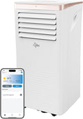 Ar condicionado portátil, Suntec Wellness, com comando à distância, com temporizador, com controlo por aplicação, Branco / Rosé, para uso diário