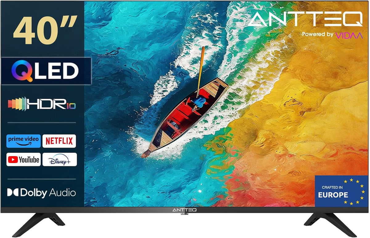 Televisor portátil, Antteq, AV40F5Q, 3 A, 11,3 kg, com iluminação LED, plástico, vidro, Multicolor, para a sala