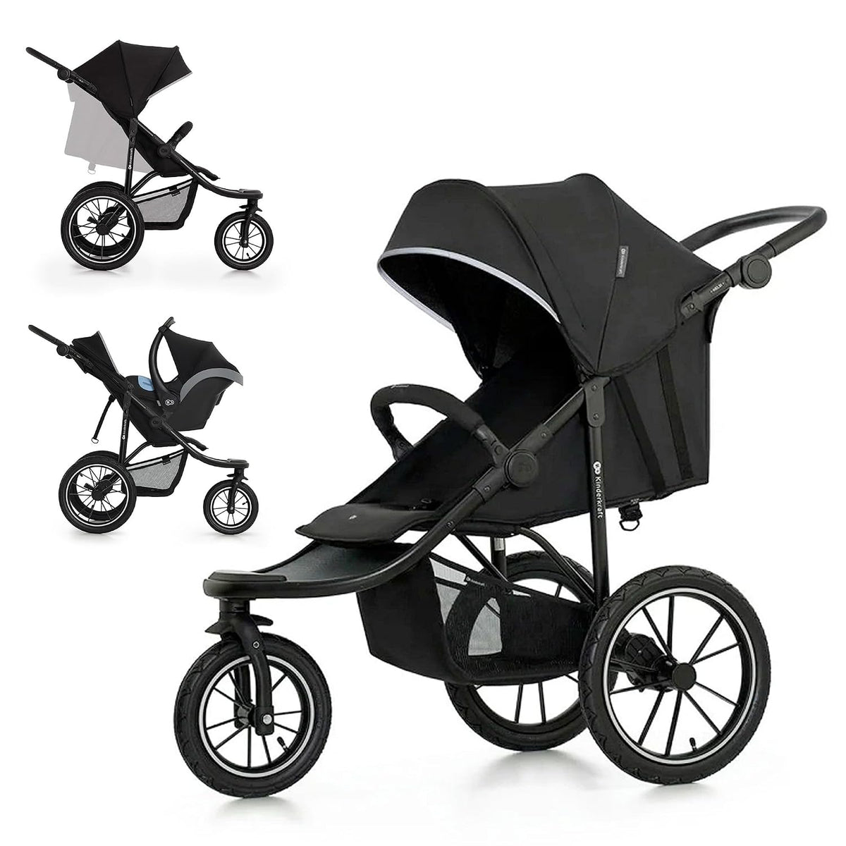Móvel, Kinderkraft, HELSI, 27 kg, 22 kg, regulável, com rodas, Preto, para uso diário