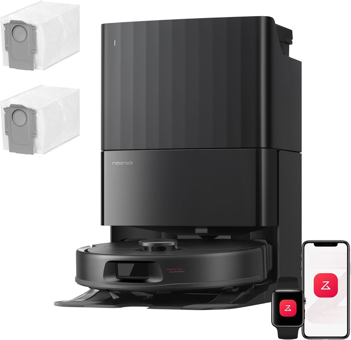 Robô aspirador, roborock, Qrevo, 35A, com função de autolimpeza, Preto, para uso diário