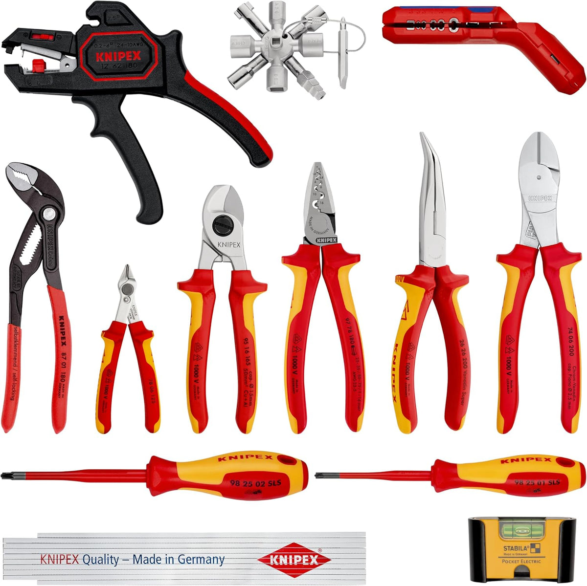 Conjunto de ferramentas, KNIPEX, Erweiterungsset, Preto / Vermelho / Amarelo, para trabalhos de manutenção