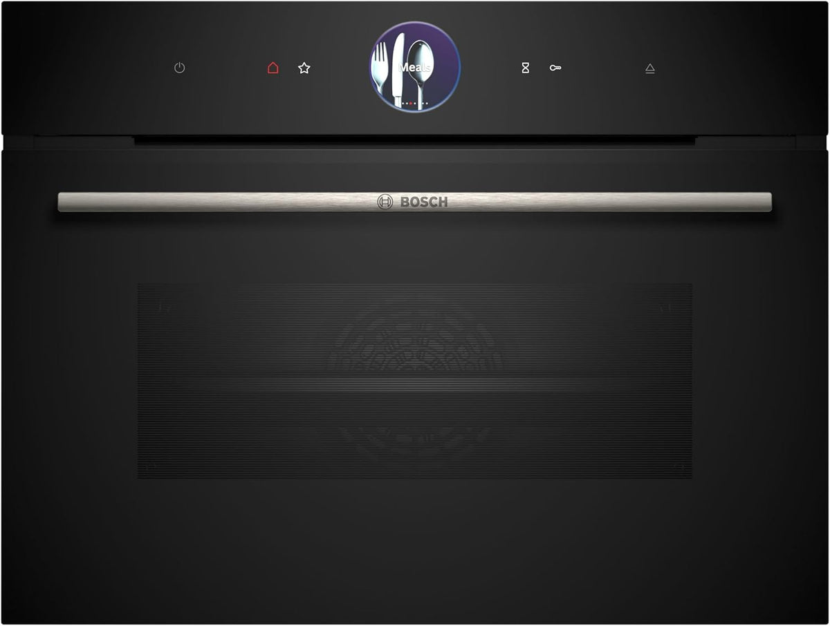 Bosch, Forno elétrico, CSG7361B1, 45 cm, 1 L, 60 × 45 cm, com função de autolimpeza, Preto / Prateado, para a cozinha
