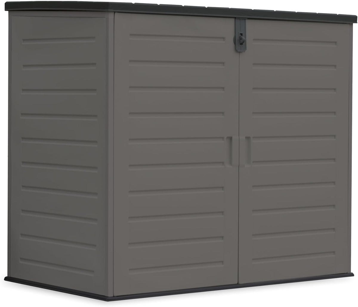 Abrigo de jardim, wasabi, 1170L, 140 × 82 × 124cm, dobrável, resistente à água, aço, Cinzento / Preto, para utilização no exterior