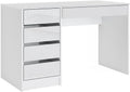 Toucador, Vicco, Schreibtisch, 120 cm, 55 × 120 cm, 55 cm, 75 cm, com gavetas, painel de madeira, Branco, para o quarto