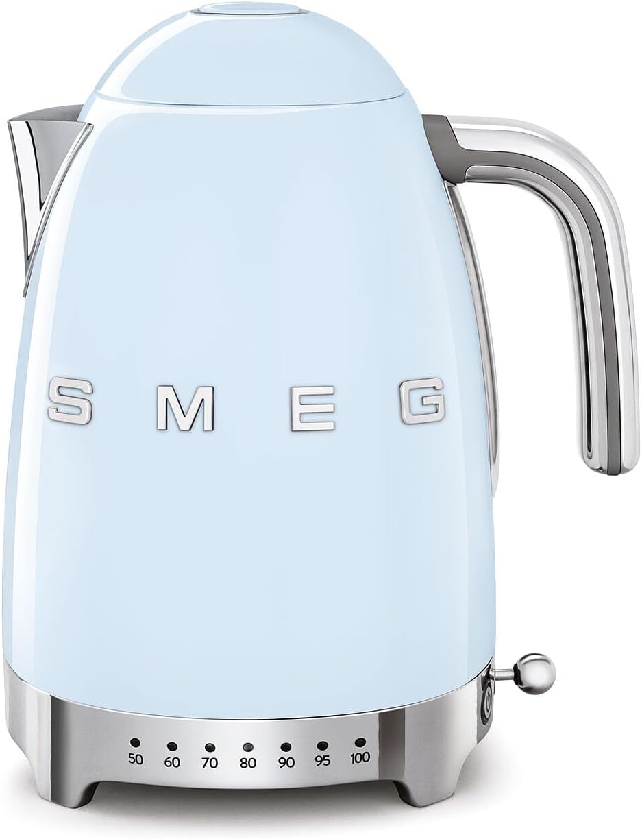 Chaleira elétrica, Smeg, KLF04PBEU, 1,7L, 2400W, aço inoxidável, aço, PastellAzul, para a cozinha