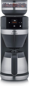 Máquina de café, SEVERIN, FILKA, com iluminação LED, aço inoxidável, aço, Preto-Matt / Edelstahl, para a cozinha