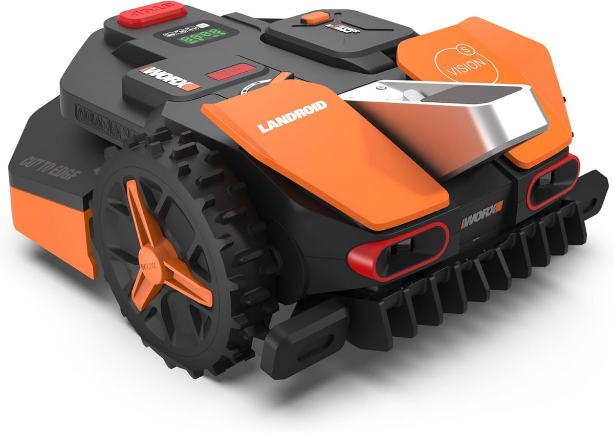 Robô corta-relva, WORX, Landroid, com controlo por aplicação, Preto / Laranja, para utilização no exterior