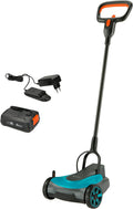 Corta-relva, Gardena, Akku-Rasenm, 18V, 22 cm, Preto / Azul / Laranja, para utilização no exterior