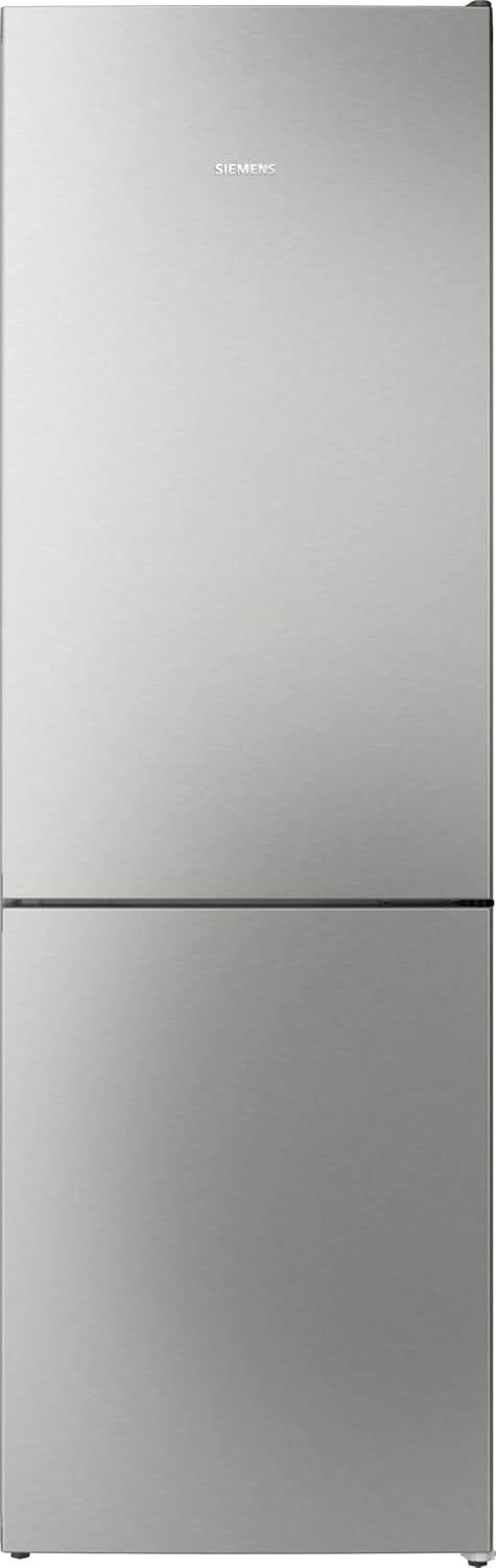 SIEMENS, Frigorífico combinado, iQ300, 60 cm, 218 l, 103 l, 186 × 60 cm, com iluminação LED, aço inoxidável, aço, Prateado, para uso diário