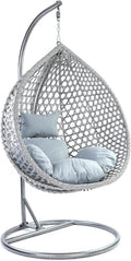 Cadeira suspensa, RAMROXX, 199 cm, 102 cm, 118 cm, 104 cm, 65 cm, aço, Cinzento / Hell Cinzento, para uso diário