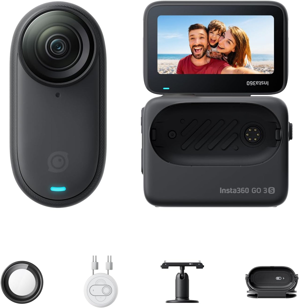 Câmara de ação, Insta360, 64GB, 39 g, com comando à distância, Preto, para uso diário
